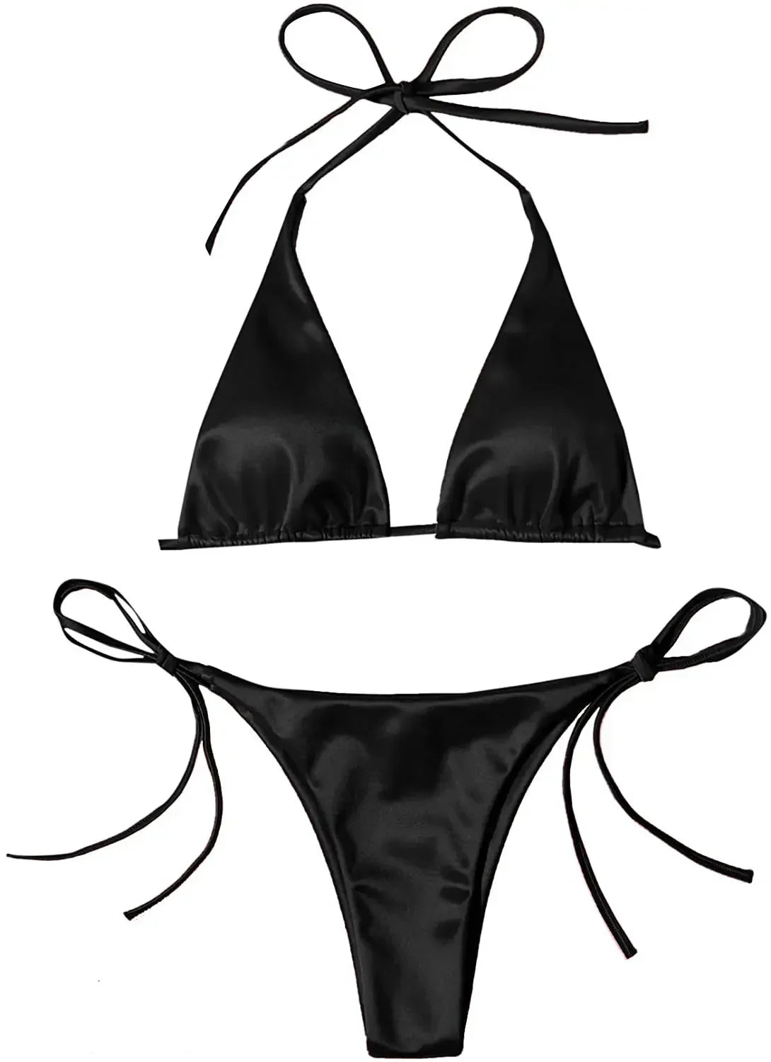 Micro Mini Bikini Thong Halter G-String Bra Bikinis Set