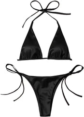 Micro Mini Bikini Thong Halter G-String Bra Bikinis Set