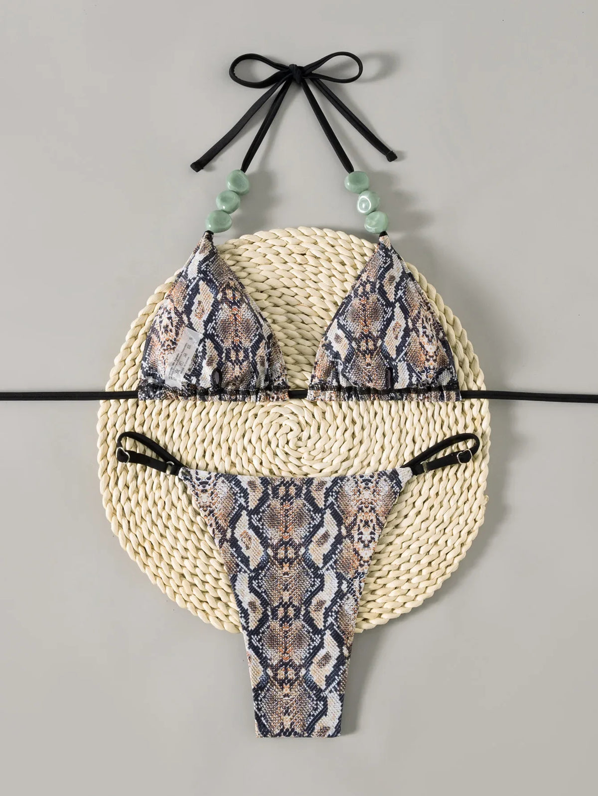 Snake Print Bikini Set