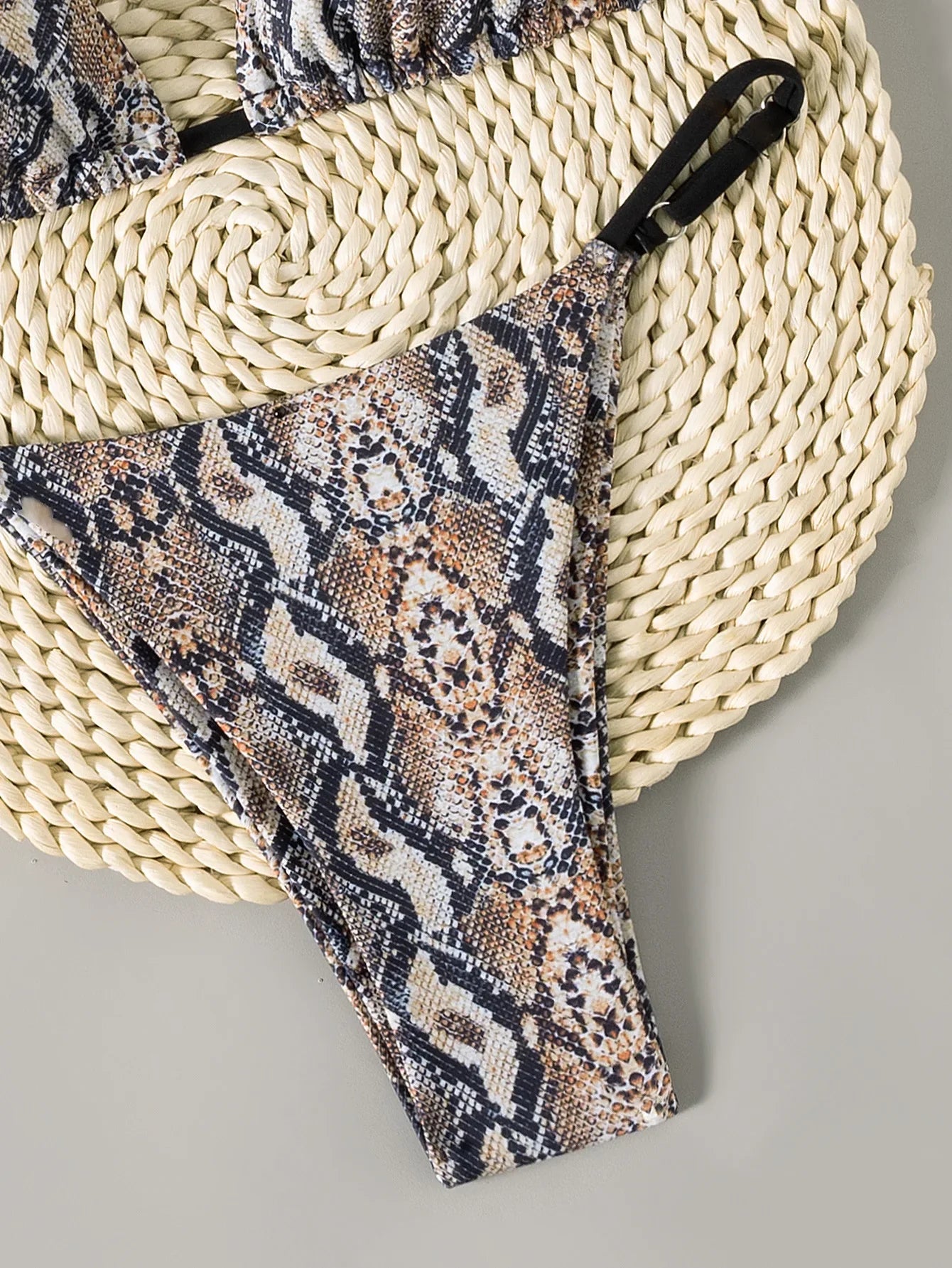 Snake Print Bikini Set