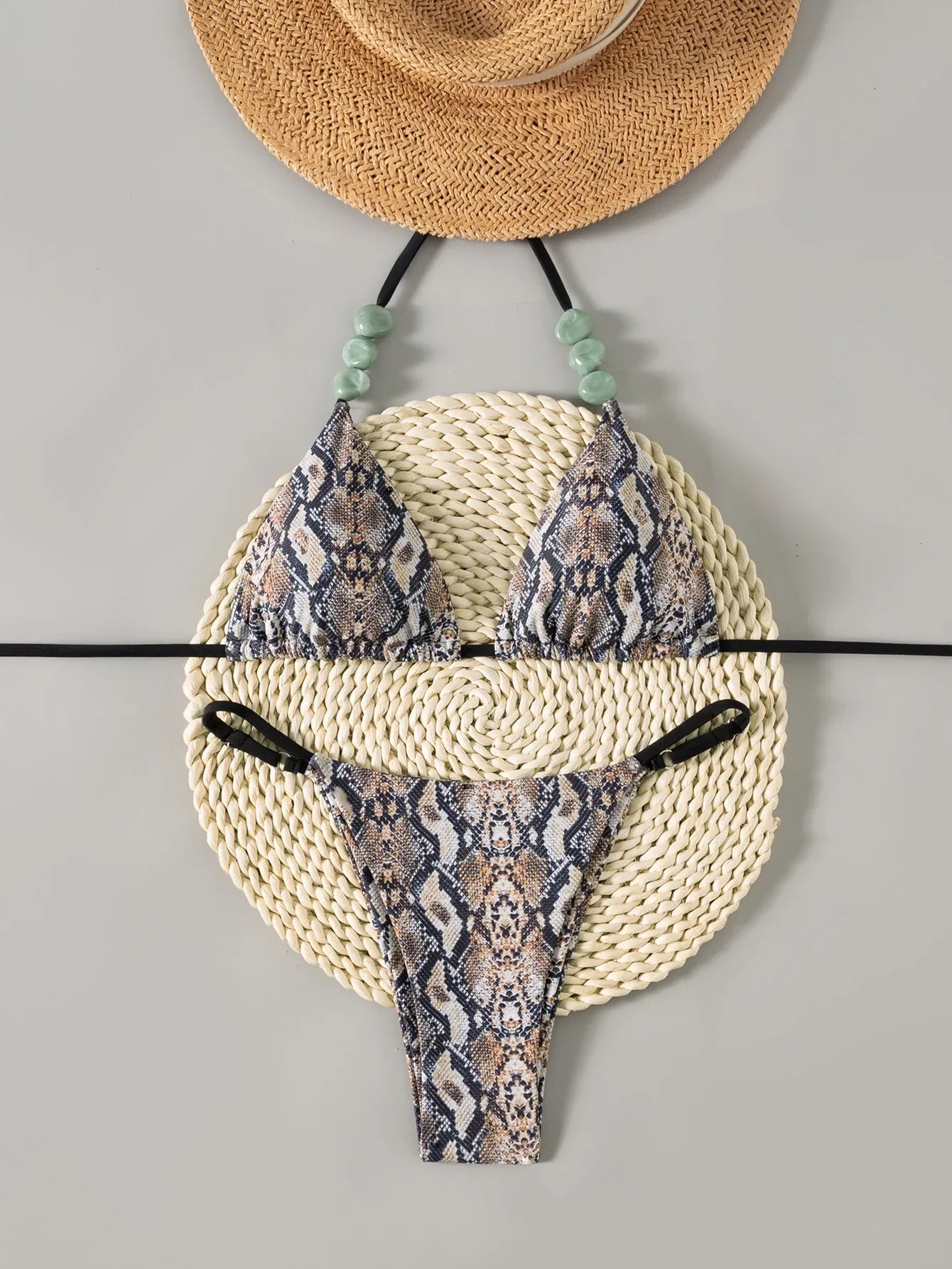 Snake Print Bikini Set