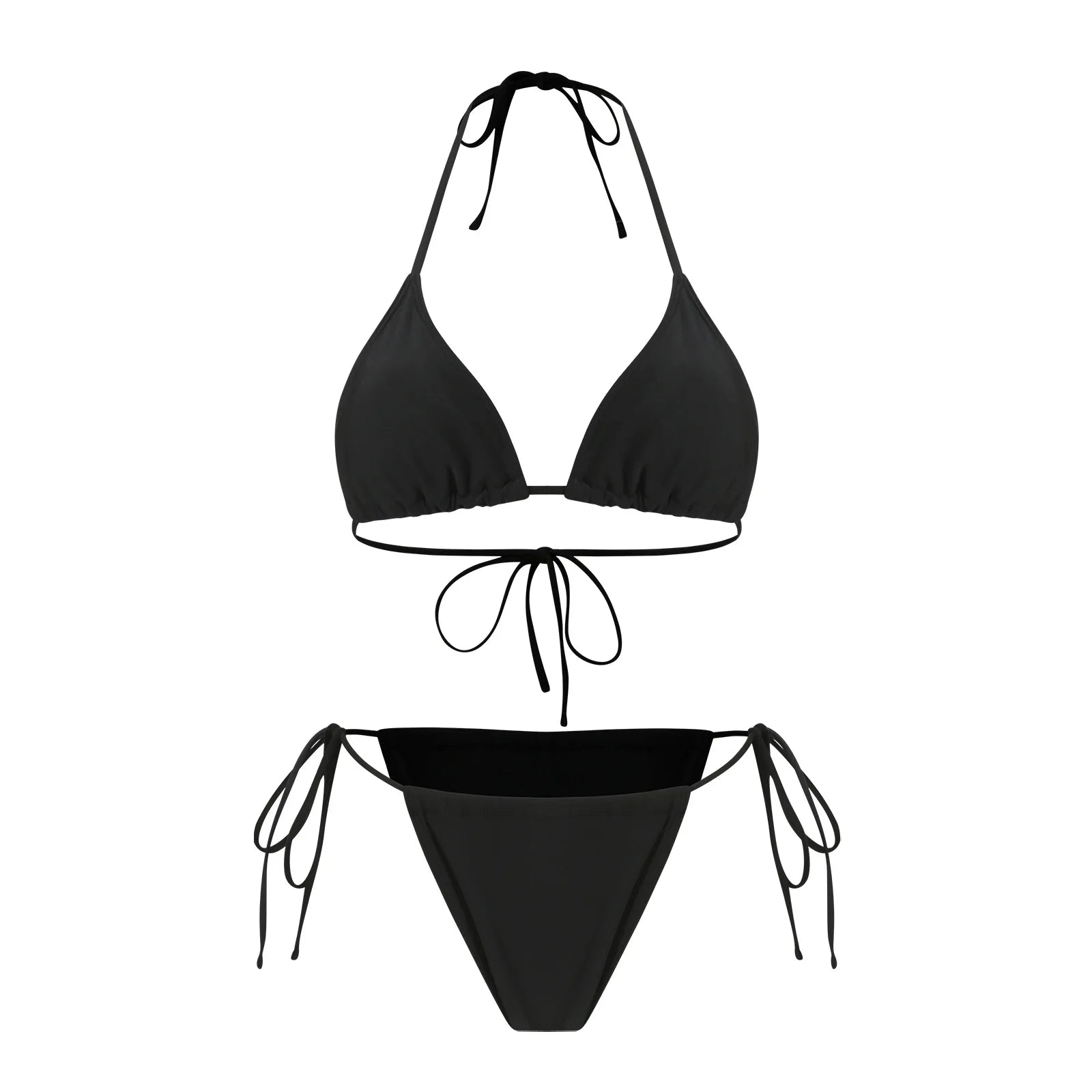 Solid 3 Pieces Bikinis Sets