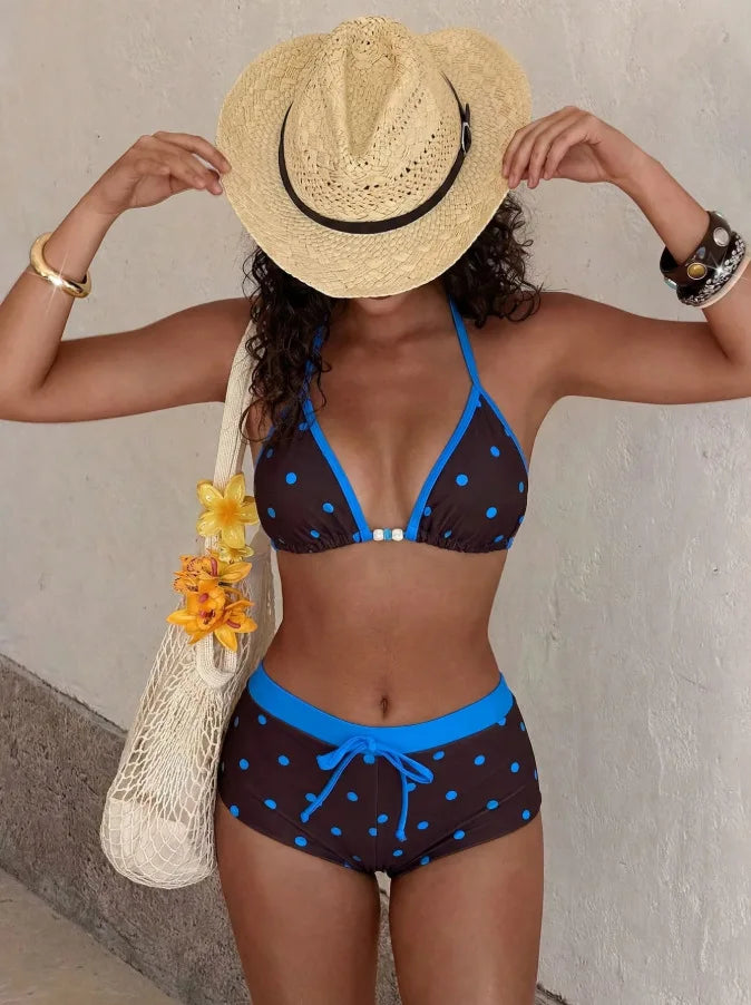 Swimwears Polka Dot 2-Piece Bikini Short Set