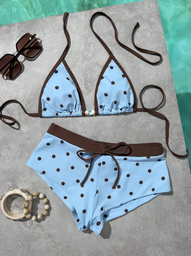 Swimwears Polka Dot 2-Piece Bikini Short Set
