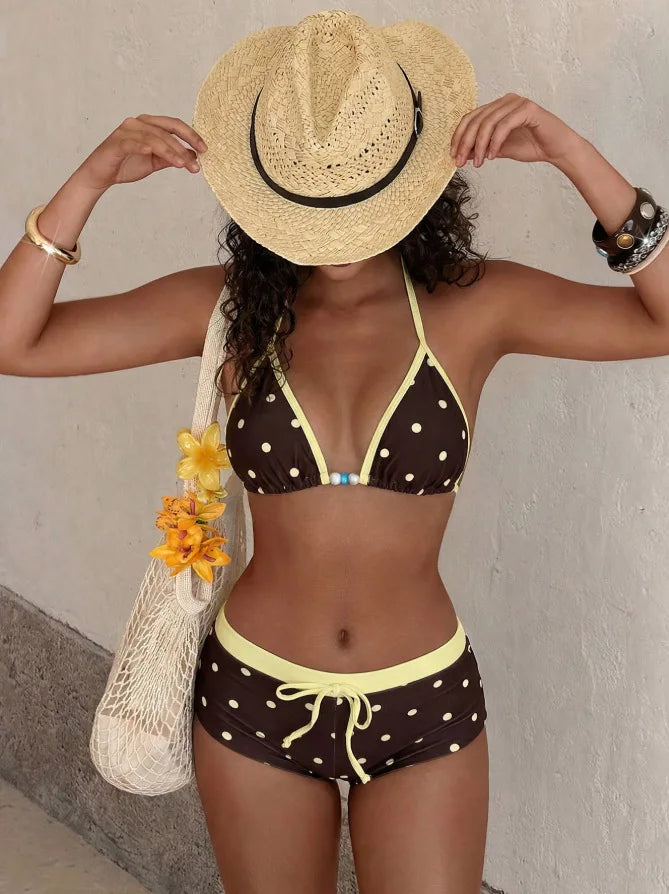 Swimwears Polka Dot 2-Piece Bikini Short Set