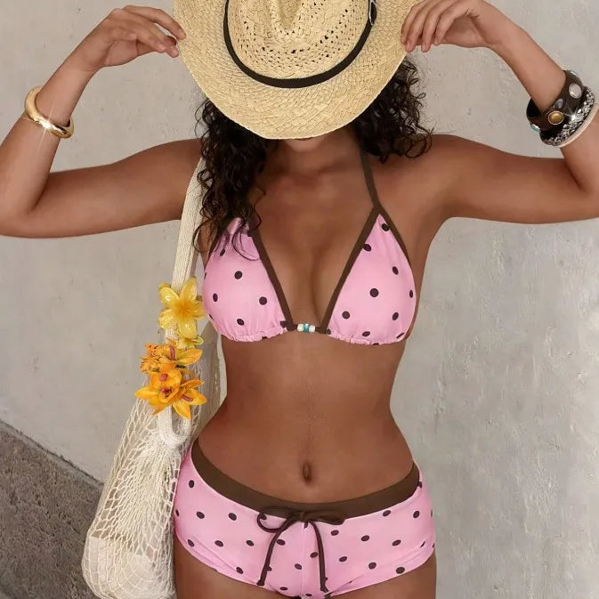 Swimwears Polka Dot 2-Piece Bikini Short Set