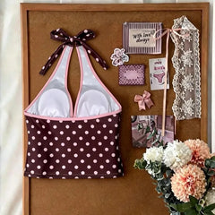 Swimwears Polka Dot 2-Piece Tankini Set
