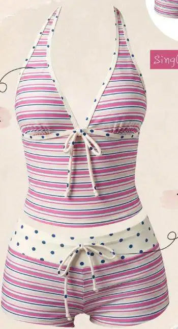 Swimwears Polka Dot 2-Piece Tankini Set