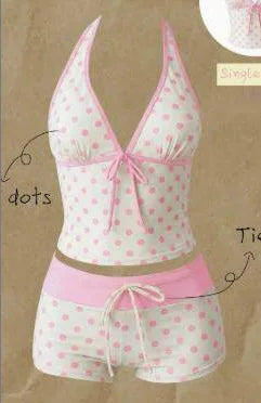 Swimwears Polka Dot 2-Piece Tankini Set