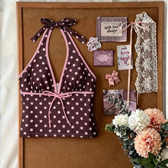 Swimwears Polka Dot 2-Piece Tankini Set