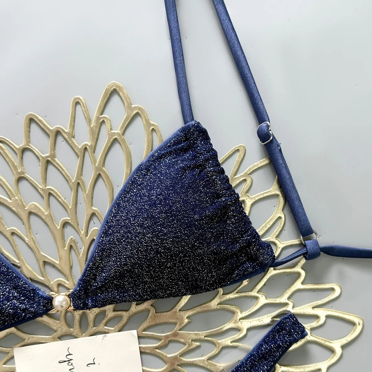 Thong Bikinis Glitter Bikini Set