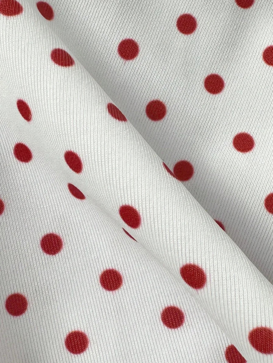 White Red Polka Dot 2-Piece Bikini Set