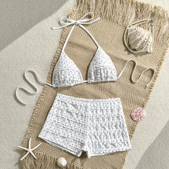 White Polka Dot 2 Piece Bikini Set