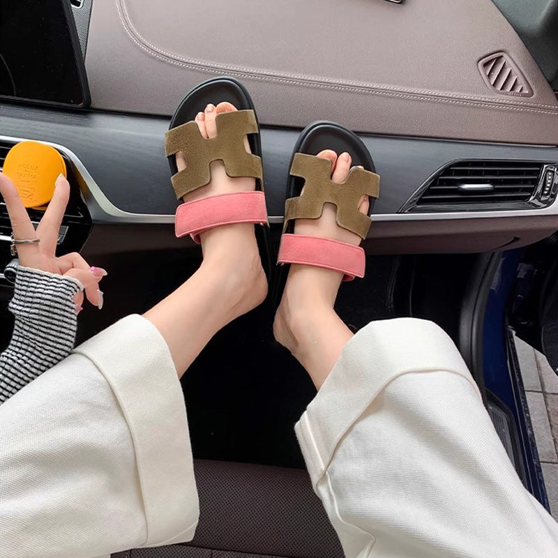 Color Block Casual Sandals