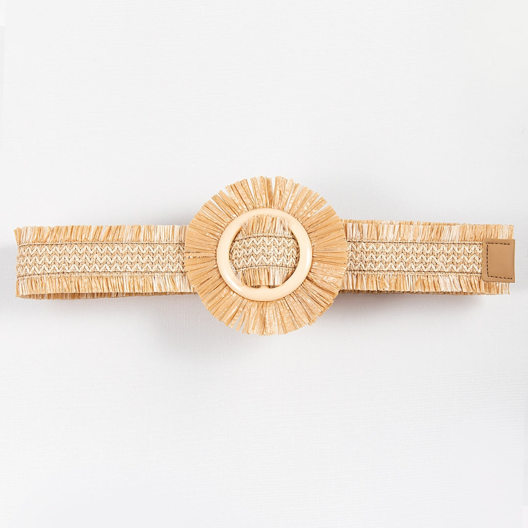 Raffia Beige Belt