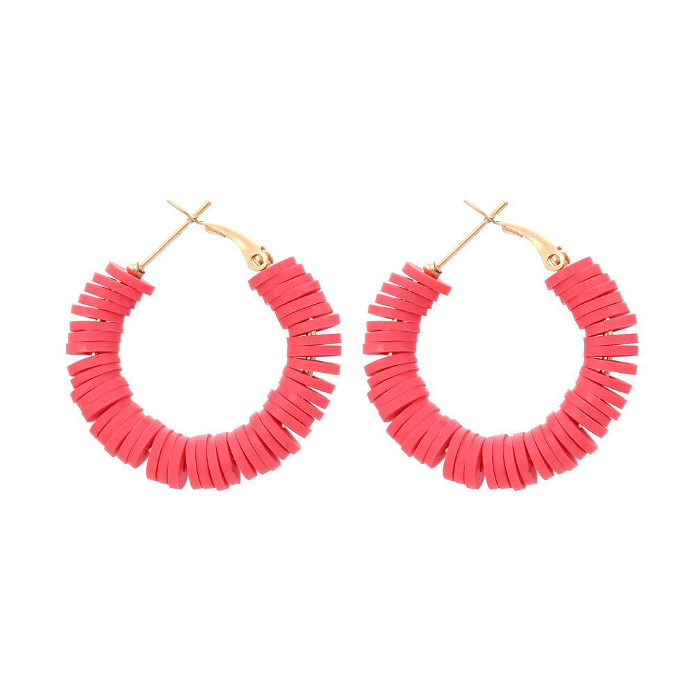 Flaxmaker Boho Colorful Hoop Earrings