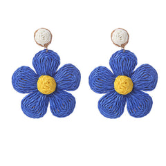 Flaxmaker Colorblock Floral Earrings