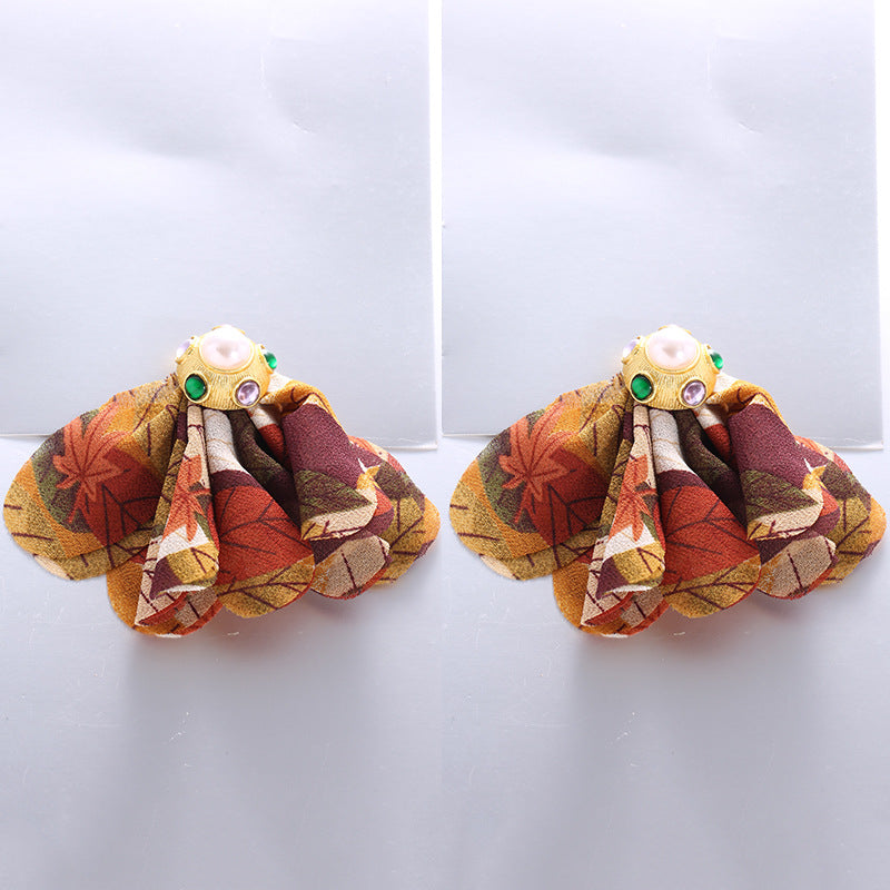 Handmade Fabric Gemstone Earrings