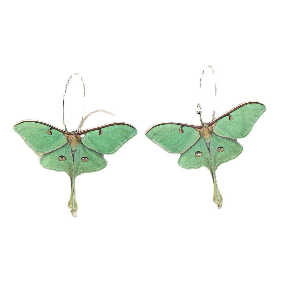 Green Butterfly Earrings