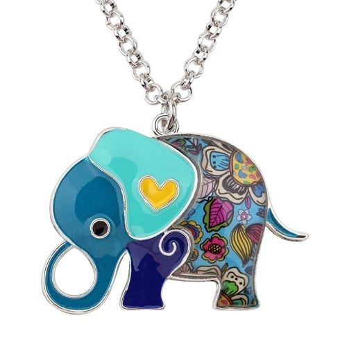 Acrylic An Elephant Cartoon Pattern Necklace