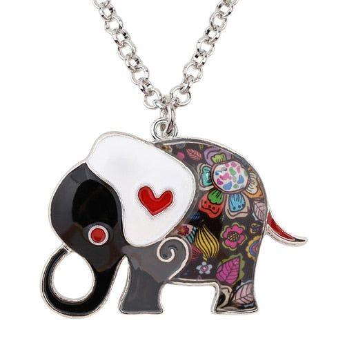 Acrylic An Elephant Cartoon Pattern Necklace