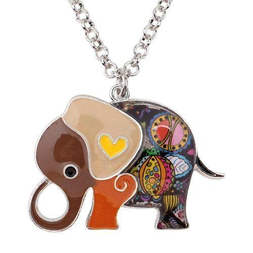 Acrylic An Elephant Cartoon Pattern Necklace