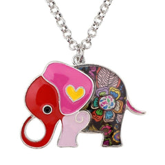 Acrylic An Elephant Cartoon Pattern Necklace