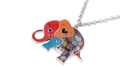 Acrylic An Elephant Cartoon Pattern Necklace