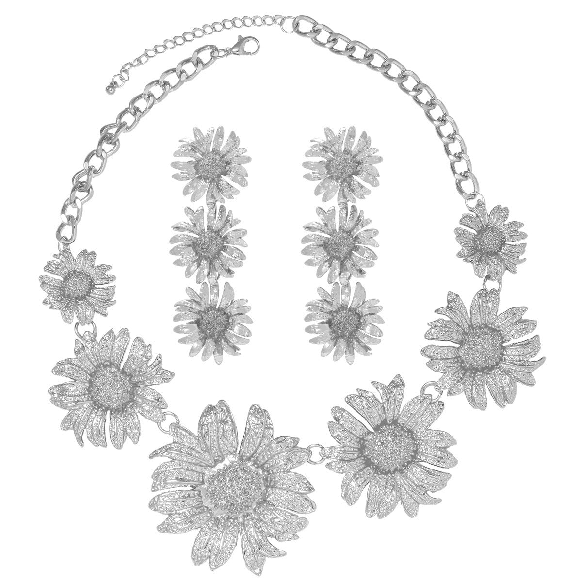 Chrysanthemum Earrings and Necklace