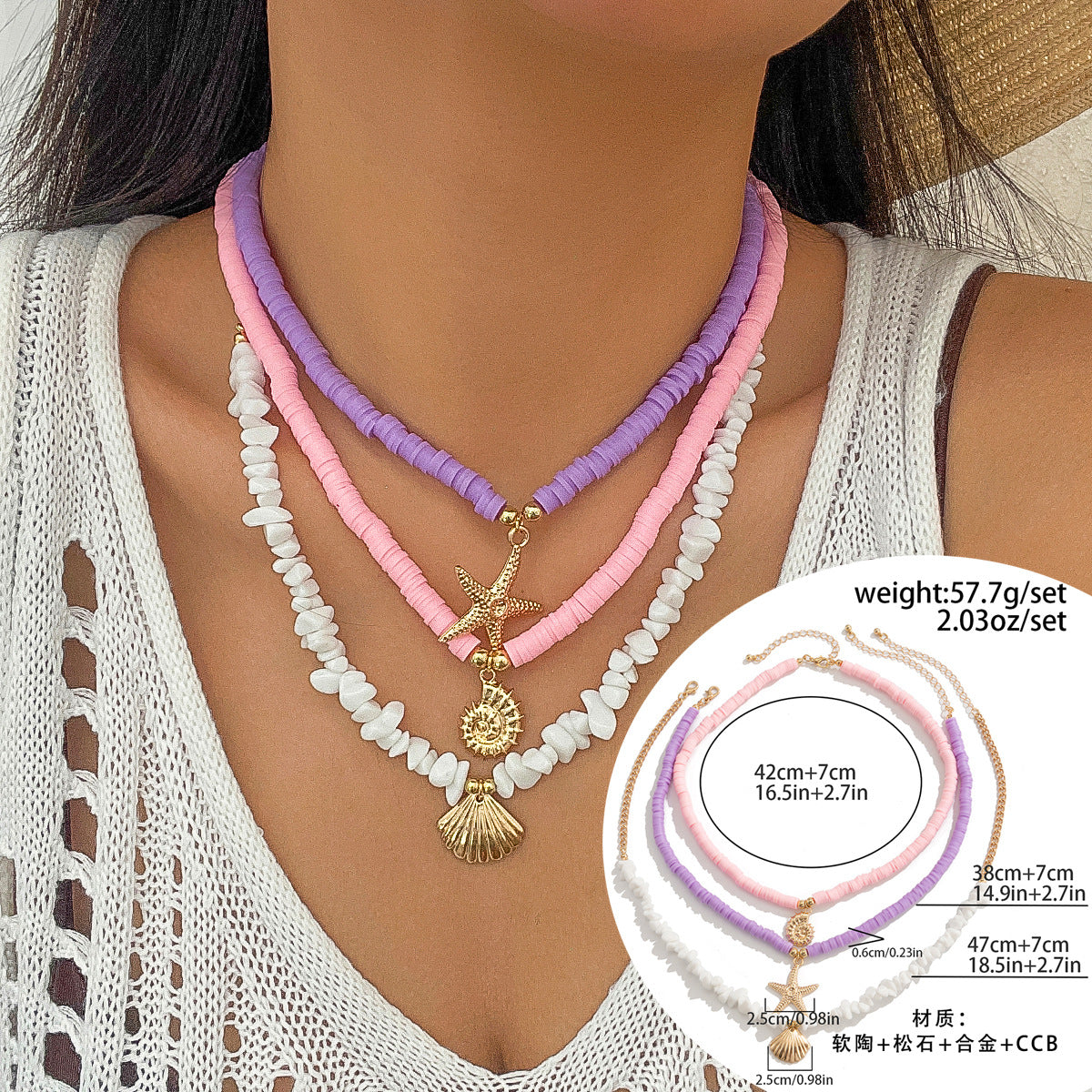 Ethnic Starfish Sun Necklace