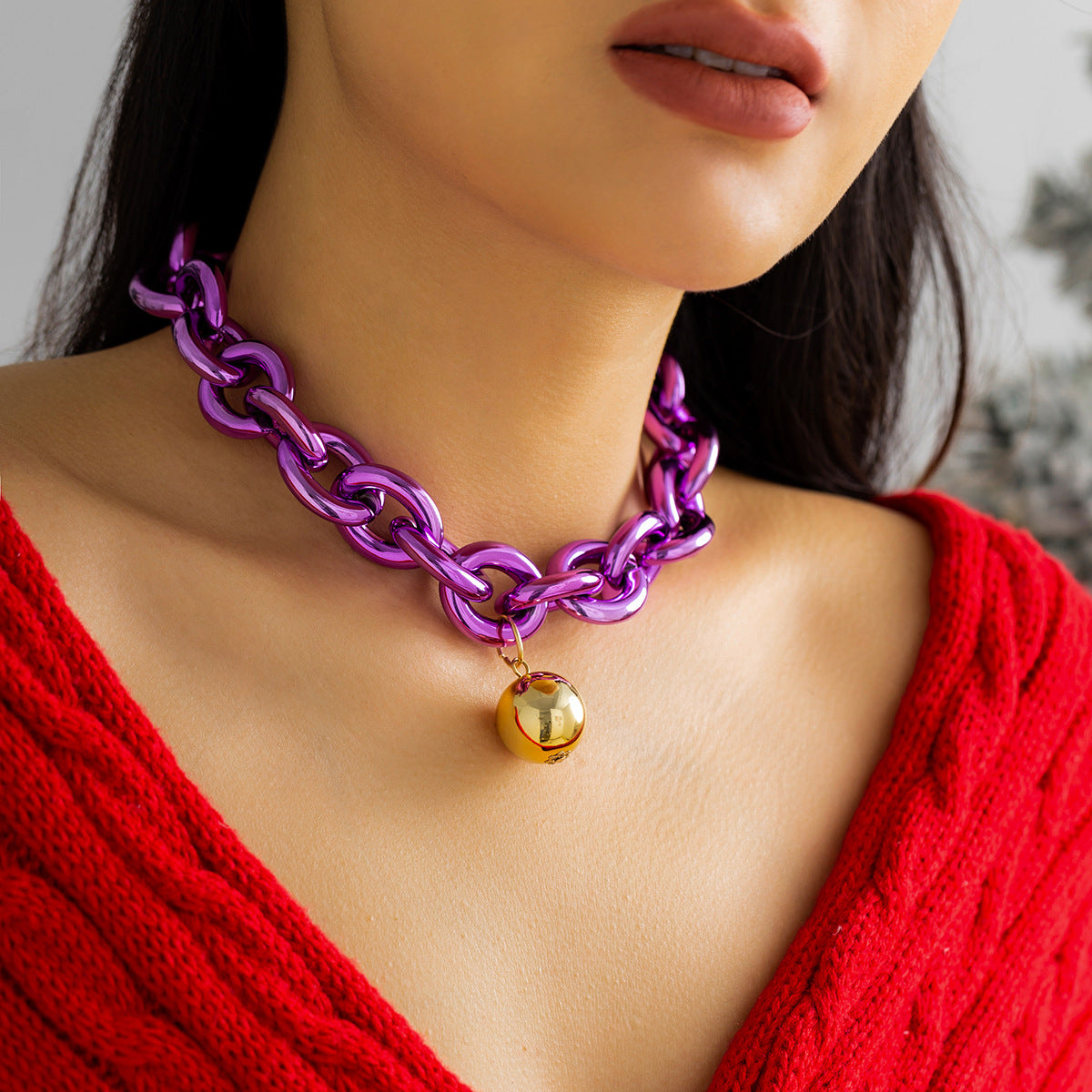 Christmas Colorful Chain Necklace