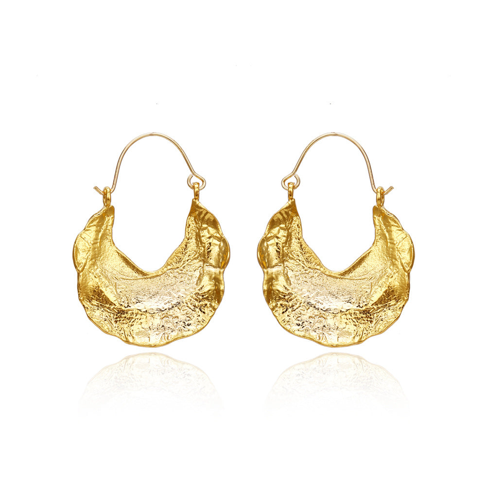 Flaxmaker Droplet Metal Drop Earrings