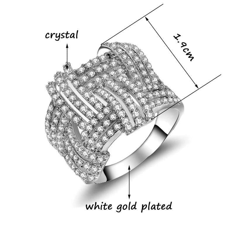 Big Hollow Weave Shaped Finger Rings