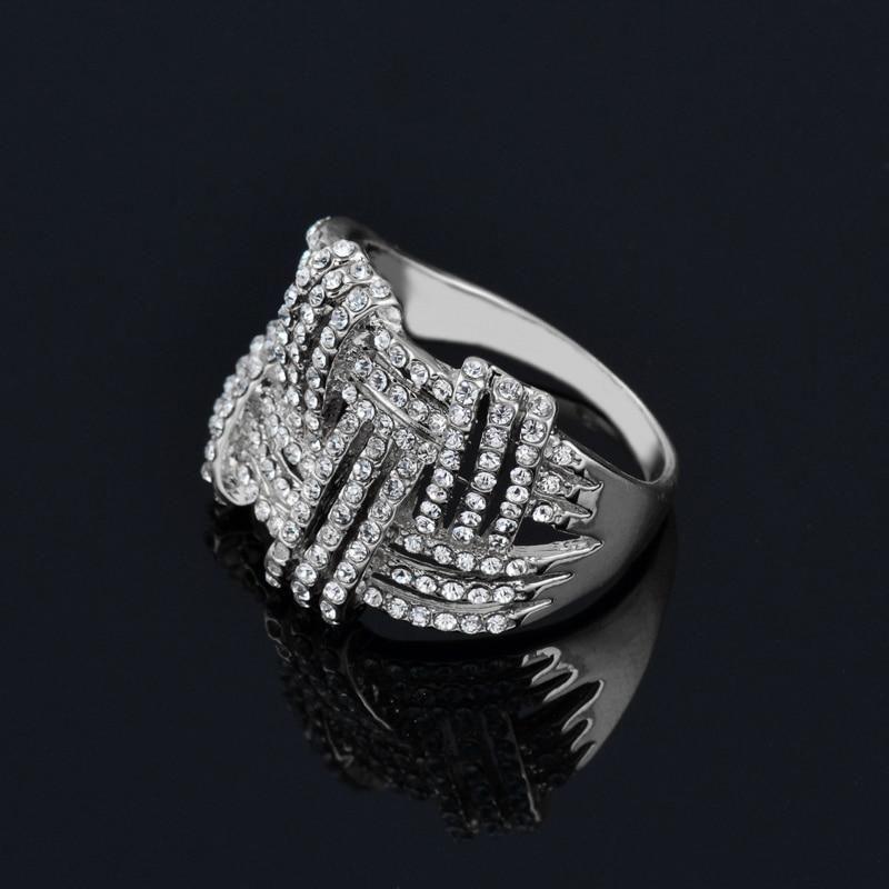 Big Hollow Weave Shaped Finger Rings