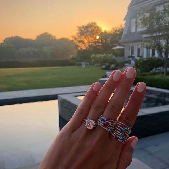 Birthstone Colorful Geometric Finger Rings