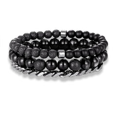 Bracelet 4Pcs/Set Hematite Slim Beaded Bangles