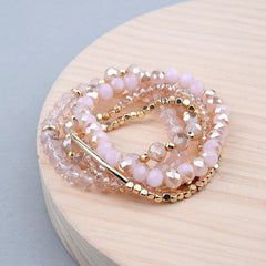 Vintage Multilayer Crystal Beads Bracelets Set