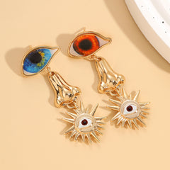 Devil's Eye Pendant Earrings