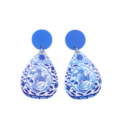 Flaxmaker Delft Blue Earrings