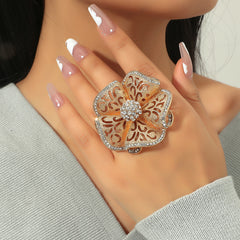 Openwork Flower Ring