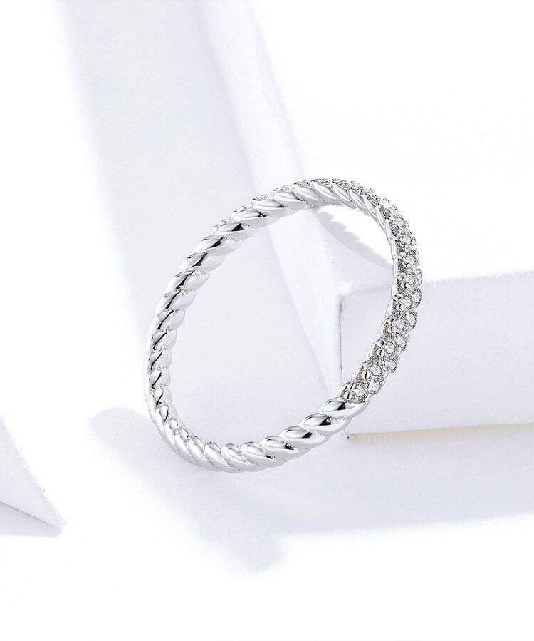 Clear CZ 925 Sterling Silver Finger Rings