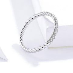 Clear CZ 925 Sterling Silver Finger Rings