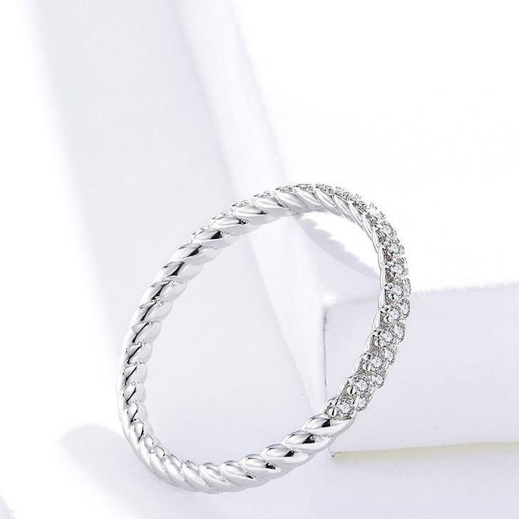 Clear CZ 925 Sterling Silver Finger Rings