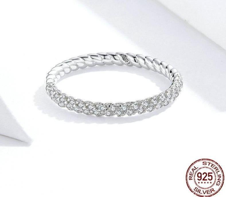 Clear CZ 925 Sterling Silver Finger Rings