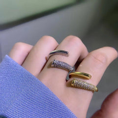 Creative Metal Golden Open Finger Rings