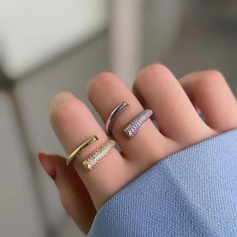 Creative Metal Golden Open Finger Rings