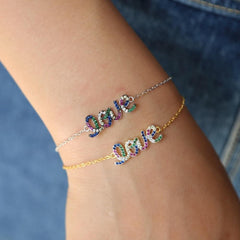 Crystal Love Letters 925 Sterling Silver Bracelets