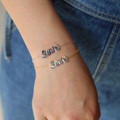 Crystal Love Letters 925 Sterling Silver Bracelets