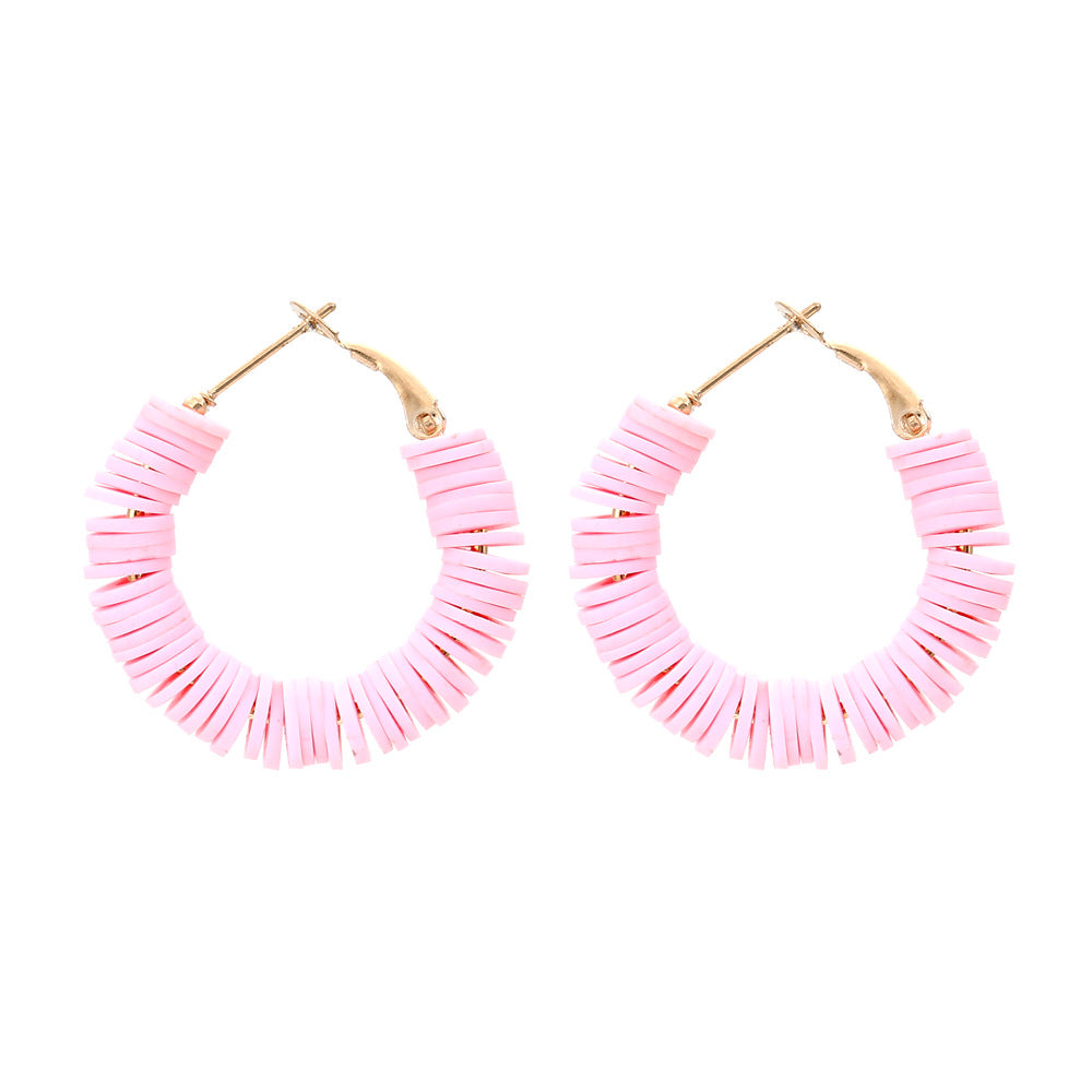 Flaxmaker Boho Colorful Hoop Earrings