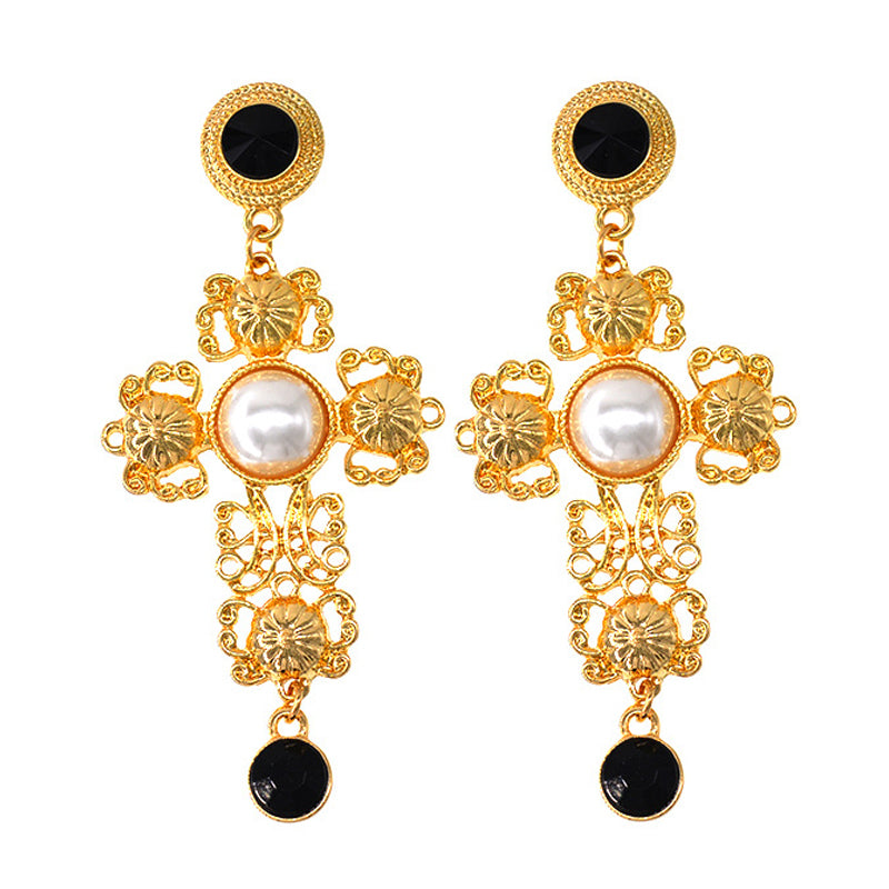 Flaxmaker Vintage Court Baroque Pearl Stud Earrings